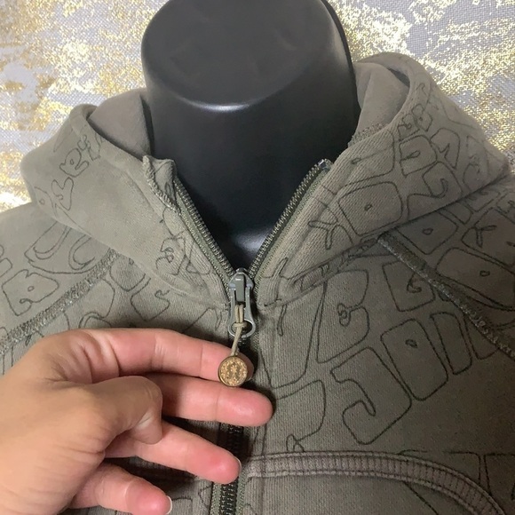 Lululemon Hunter Green Love & Peace Revolution Hoodie Size 6 - Picture 4 of 12
